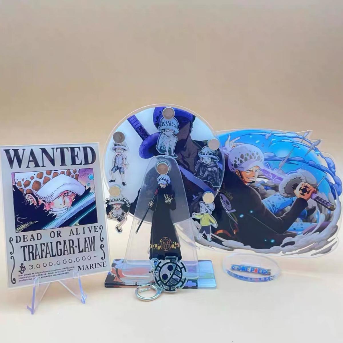 One Piece Anime Acrylic Stand Figure, Luffy Gear 5 Nika Zoro Sanji Ace Sabo Wanted Poster Desktop Standee, Double Layer Character Display Ornament, One Piece Merch Collectible Gift for Anime Fans