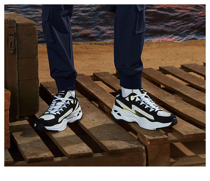 One Piece Sanji Anime Sneakers for Men Women, Black White Yellow Color Block Chunky Platform Casual Shoes, Lace Up Anime Cosplay Street Walking Shoes, Breathable Anime Themed Footwear, Collectible Gift for One Piece Sanji Fans