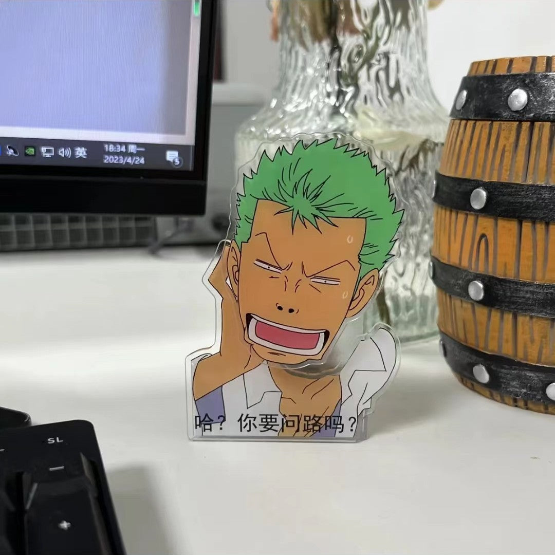 One Piece Anime Acrylic Standee, Luffy Zoro Sanji Usopp Character Desk Display Stand, One Piece Straw Hat Crew Tabletop Decor, Anime Fan Collectible Gift