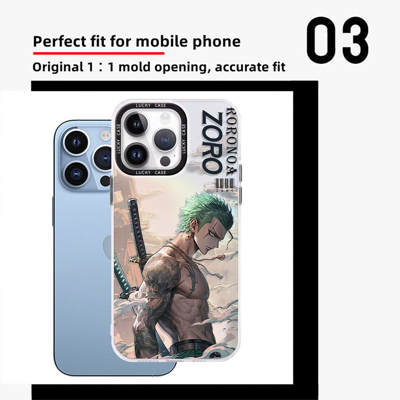 One Piece Roronoa Zoro Anime Phone Case for iPhone, Cool Zoro Swordsman Character Print Protective Case, Shockproof Soft TPU Bumper Cover, Trendy Manga Anime Phone Shell, Anime Merch Gift for One Piece Fans