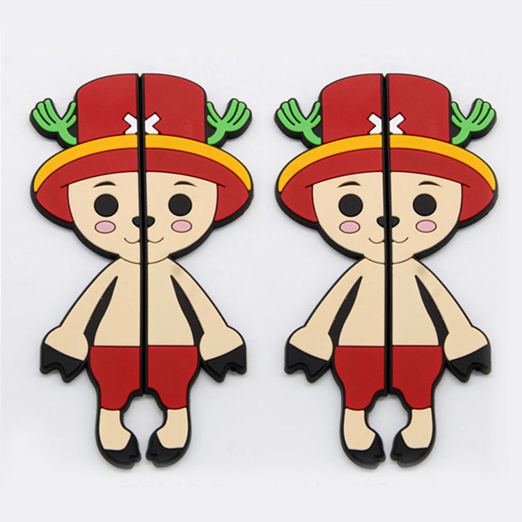 One Piece Car Door Anti-Collision Stickers, Anime Luffy Zoro Nami Chopper 3D Rubber Car Door Bumper Protector Decals, Anti-Scratch Car Edge Guard, Cute Anime Car Exterior Accessories