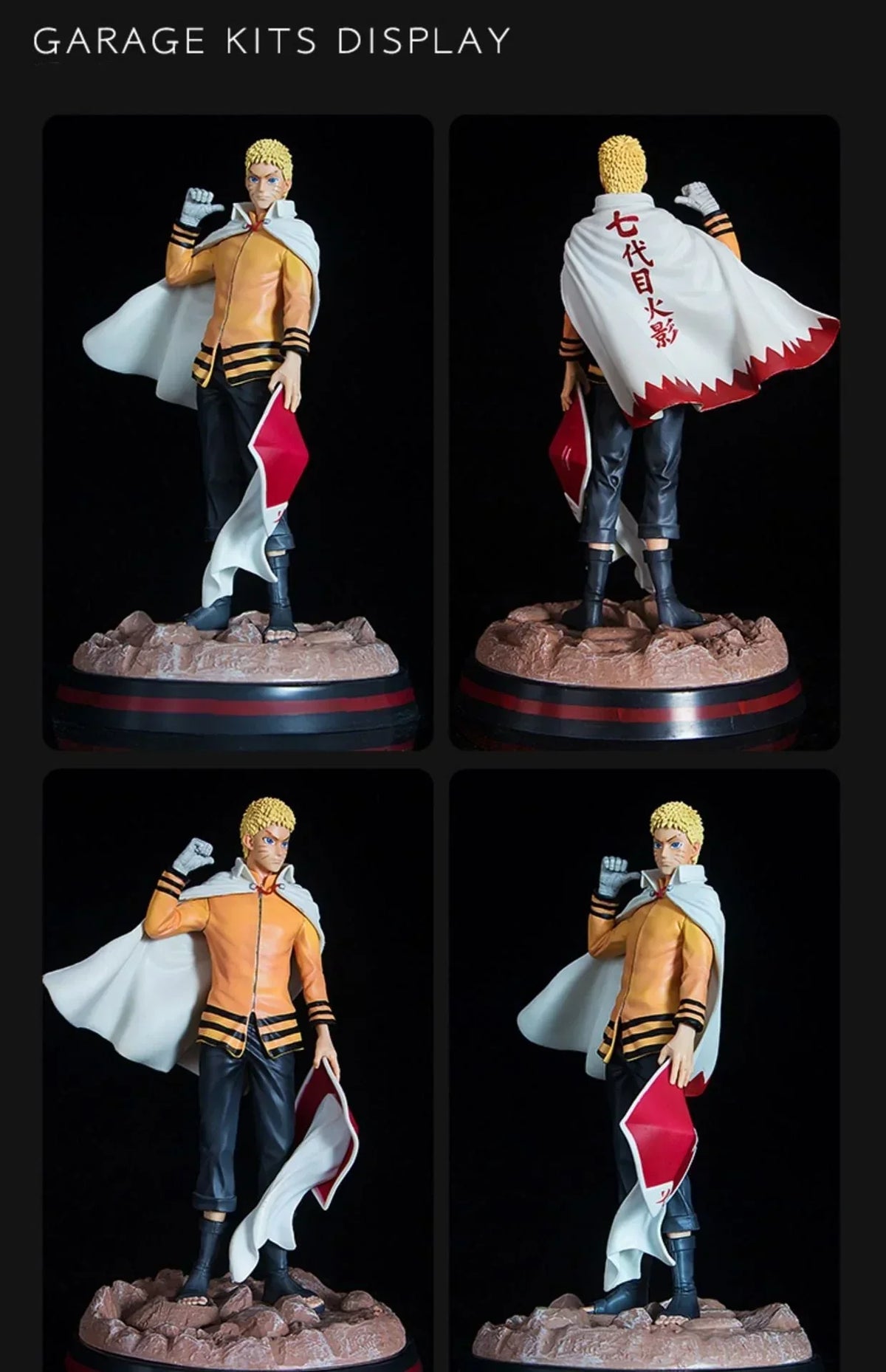 Naruto Hokage Series GK Figurine, All Generations Hokage Anime Statue, Hashirama Tobirama Minato Tsunade Naruto Kakashi Collectible Figure, High Detailed Resin Model, Desktop Display Ornament Gift for Naruto Fans