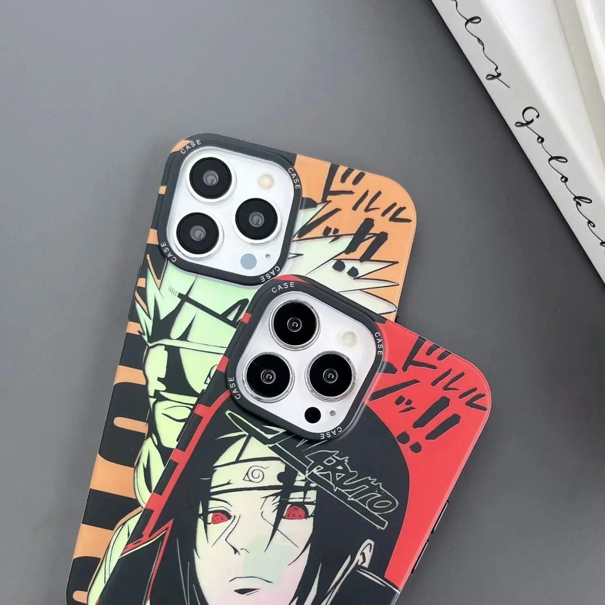 Naruto Luminous Anime Phone Case for iPhone, Itachi Kakashi Manga Print Soft TPU Shockproof Protective Cover, Glow In The Dark Anime Phone Shell, Naruto Fan Gift