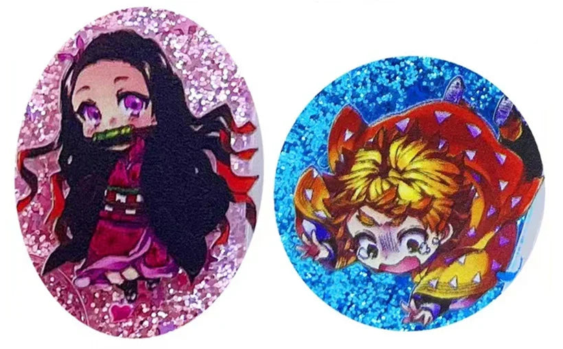 Demon Slayer Quicksand Acrylic Bookmark, Anime Tanjiro Nezuko Zenitsu Inosuke Glitter Liquid Floating Bookmark, Cute Character Pendant Book Marker, Reading Page Holder, Demon Slayer Fan Collectible Gift
