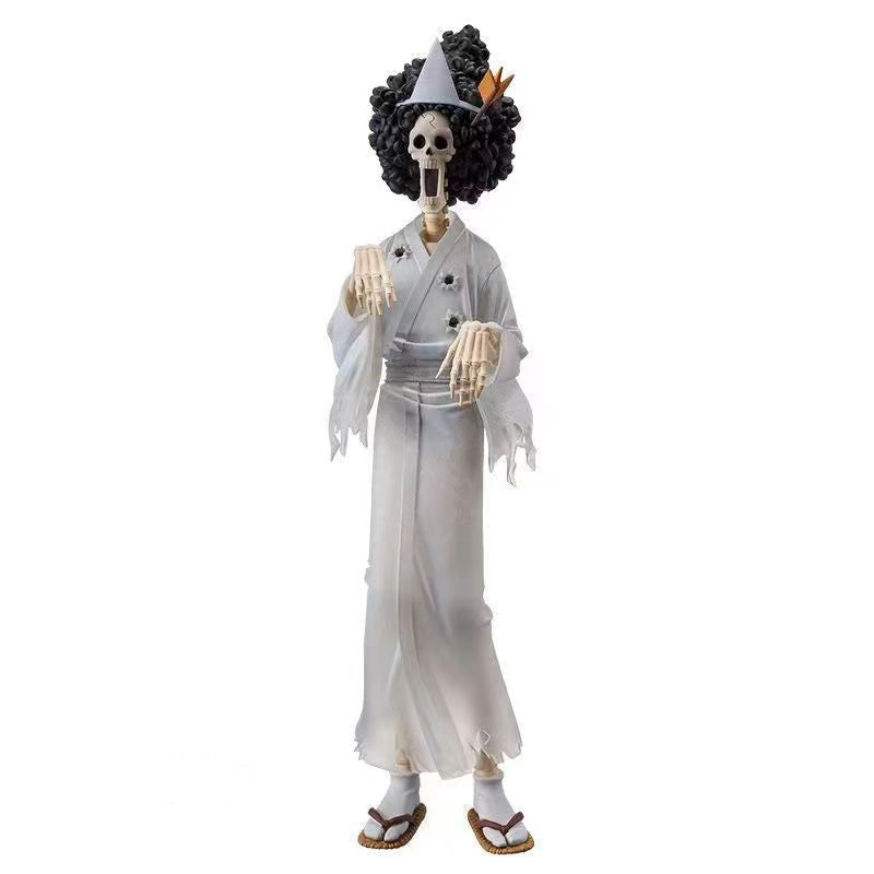 One Piece Wano Country Anime Figures, Luffy Zoro Sanji Nami Robin Chopper Brook Whitebeard PVC Statue, Wano Outfit Collectible Figurine, Desk Shelf Display Decoration, Birthday Gift for One Piece Anime Fans