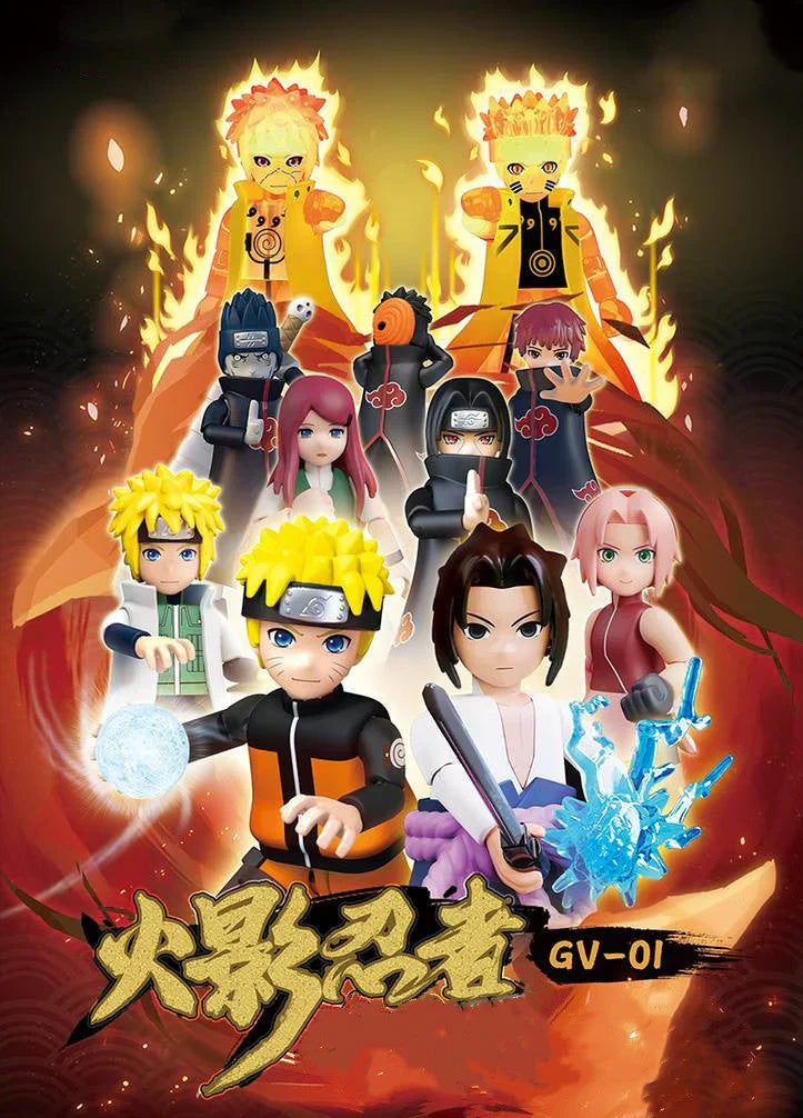 Naruto Anime Action Figures Set, Collectible Ninja Character Figurines, Movable Joints Model Toy, Desk Decor, Birthday Gift for Kids and Anime Fans
