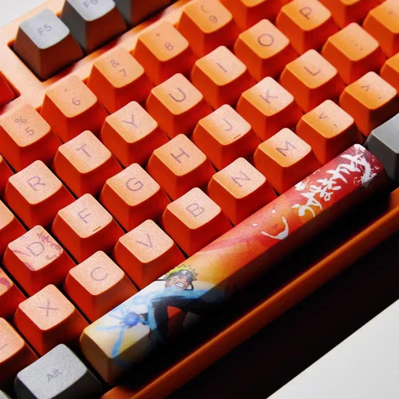 Naruto Anime Mechanical Keyboard and Mouse Combo, Uzumaki Naruto Uchiha Sasuke Themed Wired Gaming Keyboard Mouse Set, 108 Keys Full Size Keyboard, Anime Gaming Desktop Accessories, Gift for Naruto Fans Gamers