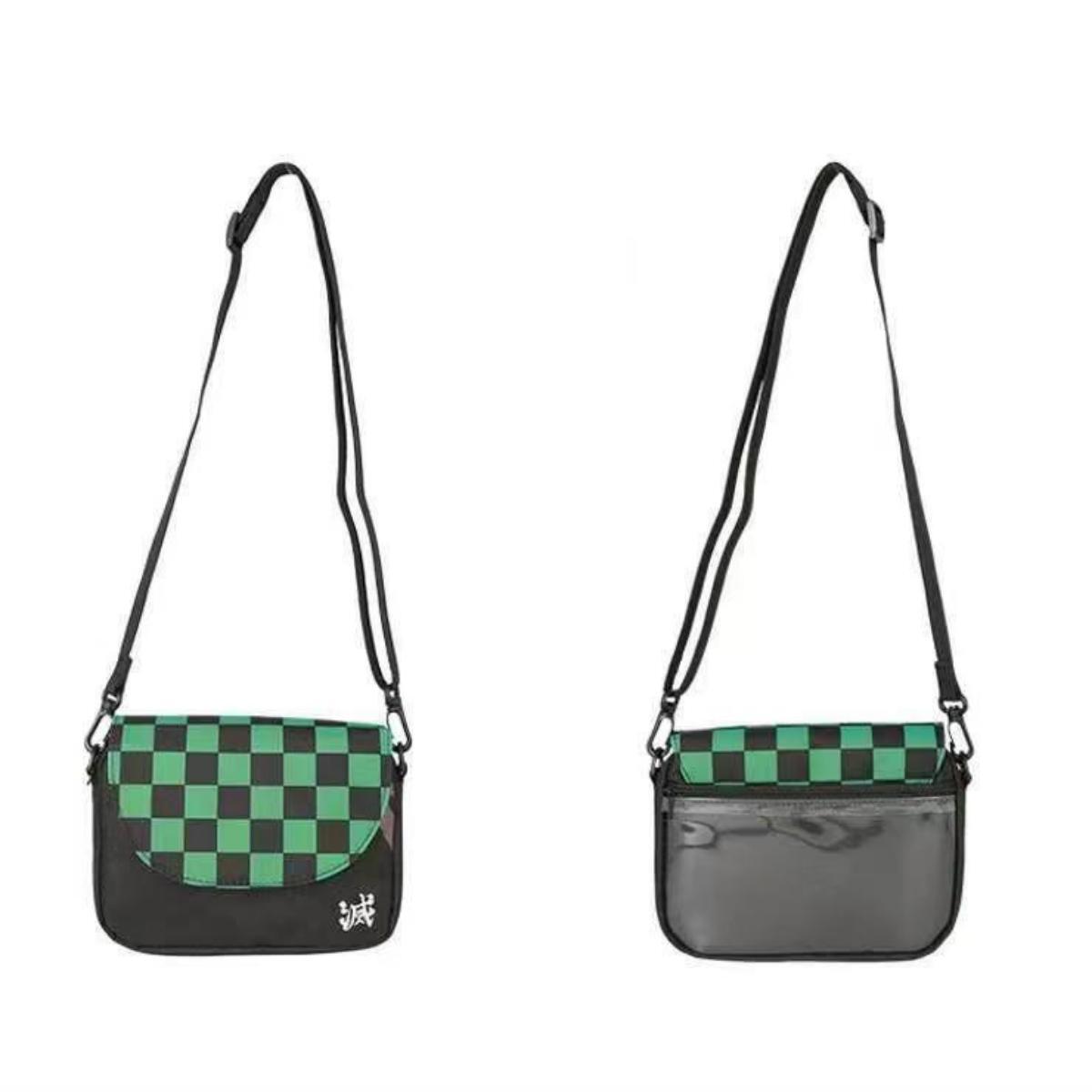 Demon Slayer Anime Crossbody Messenger Bag, Multi Styles Tanjiro Nezuko Zenitsu Pattern Shoulder Sling Bag, Casual Small Satchel Bag, Demon Slayer Merch Crossbody Purse Gift for Anime Fans