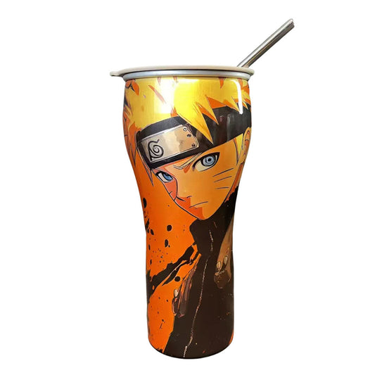 Naruto Anime 30oz Tumbler with Lid and Straw, Stainless Steel Insulated Travel Cup, Naruto Sasuke Kakashi Itachi Character Printed Coffee Mug, Naruto Merch Water Bottle Gift for Anime Fans
