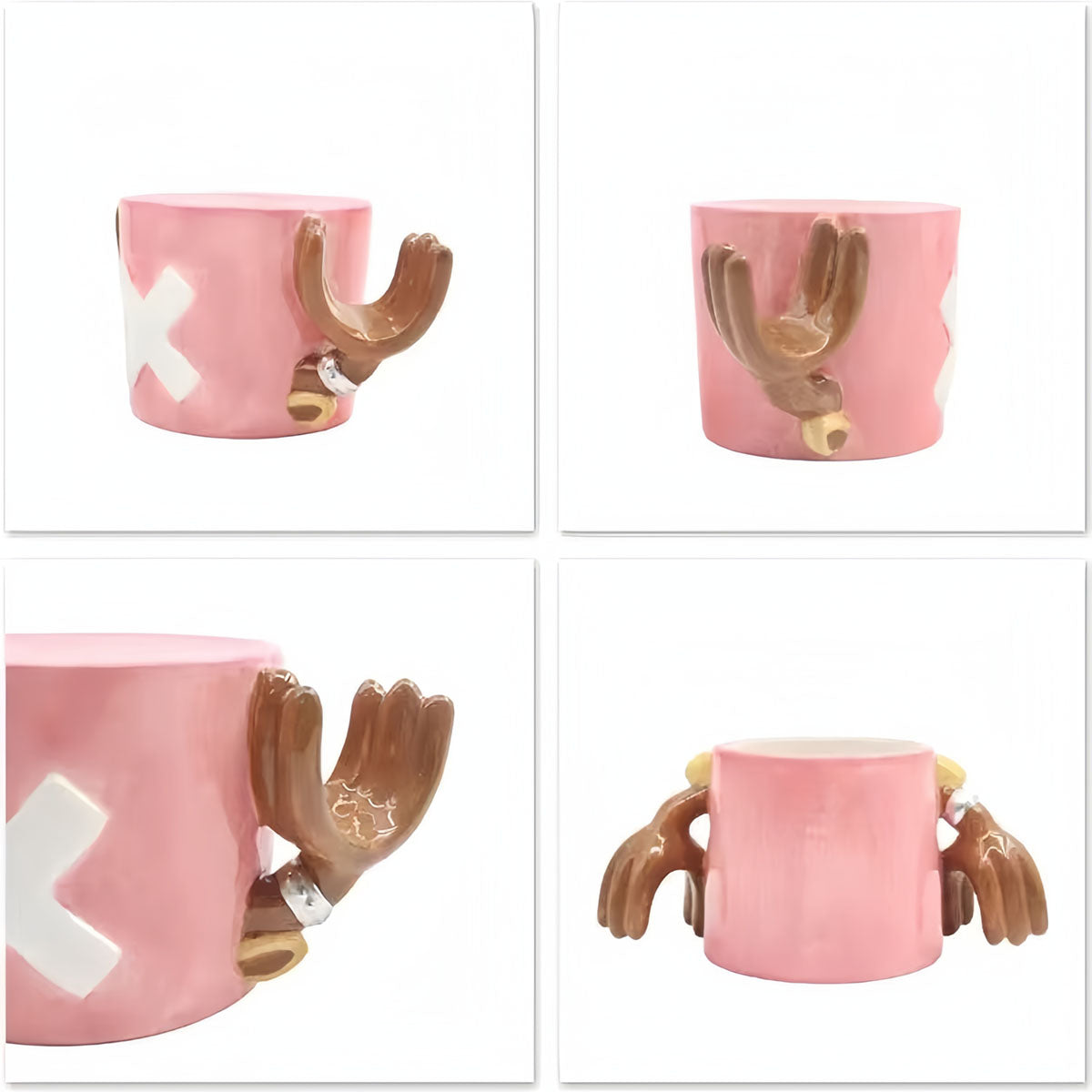 One Piece Anime Hat Shaped Ceramic Mug, Luffy Ace Sabo Chopper 3D Hat Coffee Cup, Creative Novelty Tea Mug, One Piece Collectible Drinkware Gift for Anime Fans