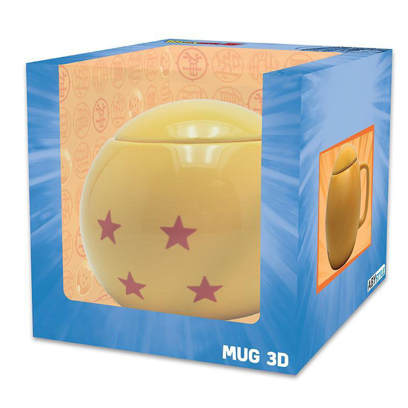 Dragon Ball Z 4 Star Dragon Ball Ceramic Jar, Anime Dragon Ball Shaped Storage Canister with Lid, Decorative Candy Cookie Container, Collectible Home Decor Gift for Dragon Ball Fans