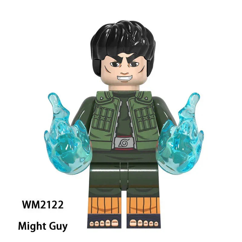 Naruto Anime Building Blocks Minifigures, Sasuke Kakashi Madara Minato Rock Lee Might Guy Zetsu Action Figures, Custom Anime Brick Toys, Collectible Gift for Kids & Naruto Fans
