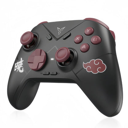 Naruto Akatsuki Cloud Wireless Game Controller, Anime Bluetooth Gamepad, No Drift Hall Joystick Gaming Controller, Custom Programmable Buttons Game Controller, Naruto Akatsuki Merch Gift for Anime & Game Fans