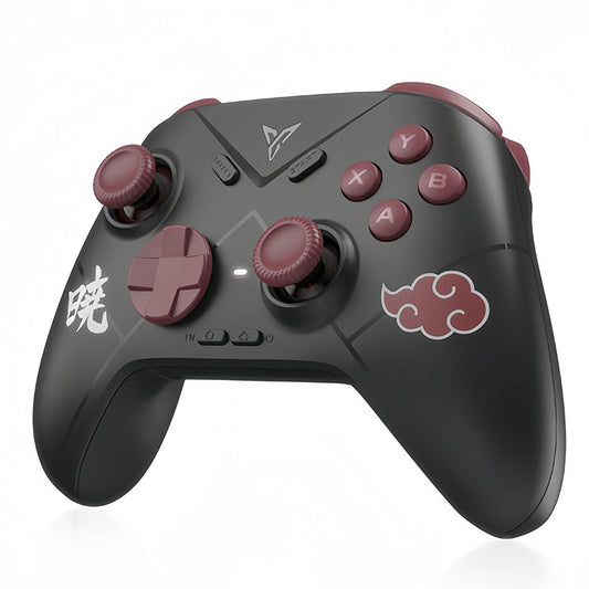 Naruto Akatsuki Cloud Wireless Game Controller, Anime Bluetooth Gamepad, No Drift Hall Joystick Gaming Controller, Custom Programmable Buttons Game Controller, Naruto Akatsuki Merch Gift for Anime & Game Fans