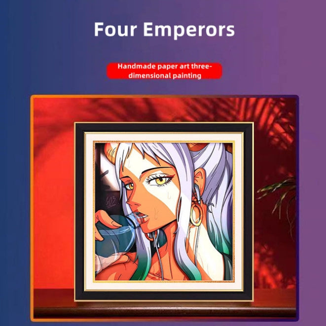 One Piece Yamato Art Poster, Anime Yamato Wall Art Print, One Piece Character Canvas Painting, Wall Decor for Bedroom, Collectible Poster Gift for One Piece Fans