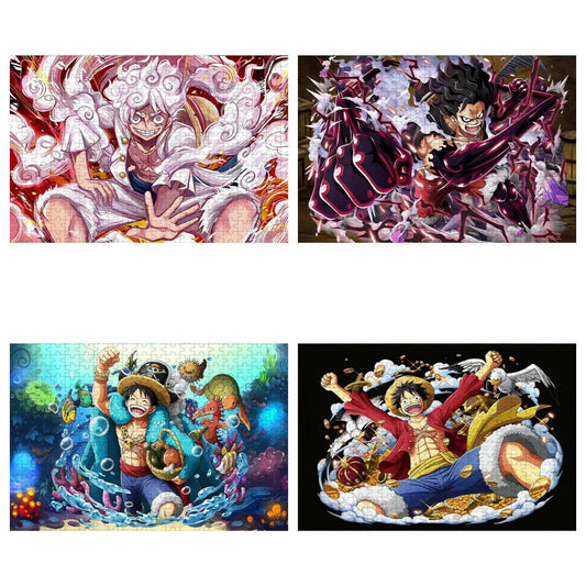 One Piece Luffy Anime Jigsaw Puzzle, Multiple Styles Nika Gear 5 Luffy Wooden Jigsaw Puzzles for Adults, Challenging Brain Teaser Puzzle, Home Wall Art Decor, Birthday Holiday Gift for One Piece Fans