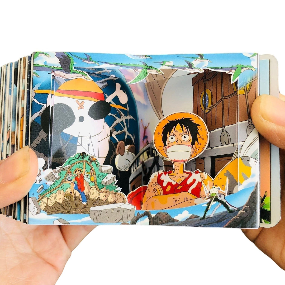 One Piece 3D Paper Scene Book DIY Cutting Model Kit, Anime Layered Paper Art Craft, Handmade Paper Cut Diorama, Desktop Display Decoration, Creative Gift for One Piece Fans