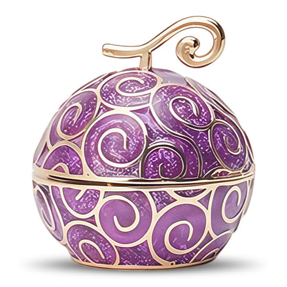 One Piece Devil Fruit Jewelry Box, Gomu Gomu no Mi Trinket Storage Box, Enamel Metal Ring Earrings Holder, Anime Collectible Decorative Gift Box for One Piece Fans
