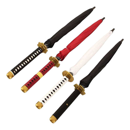One Piece Zoro Katana Sword Umbrella, Anime Samurai Sword Shaped Long Handle Umbrella, Wado Ichimonji Sandai Kitetsu Replica Sword Umbrella, Cosplay Prop Rain & Sun Protection Umbrella, Collectible Gift for One Piece Fans