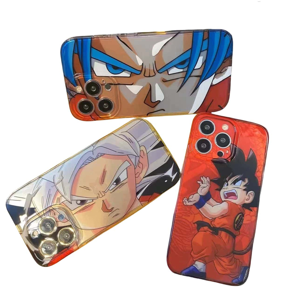 Dragon Ball Z Anime Phone Case, Goku Vegeta Frieza DBZ Character Printed Protective Phone Cover, Shockproof Soft TPU Anime Phone Shell for iPhone, Dragon Ball Fan Merchandise Gift