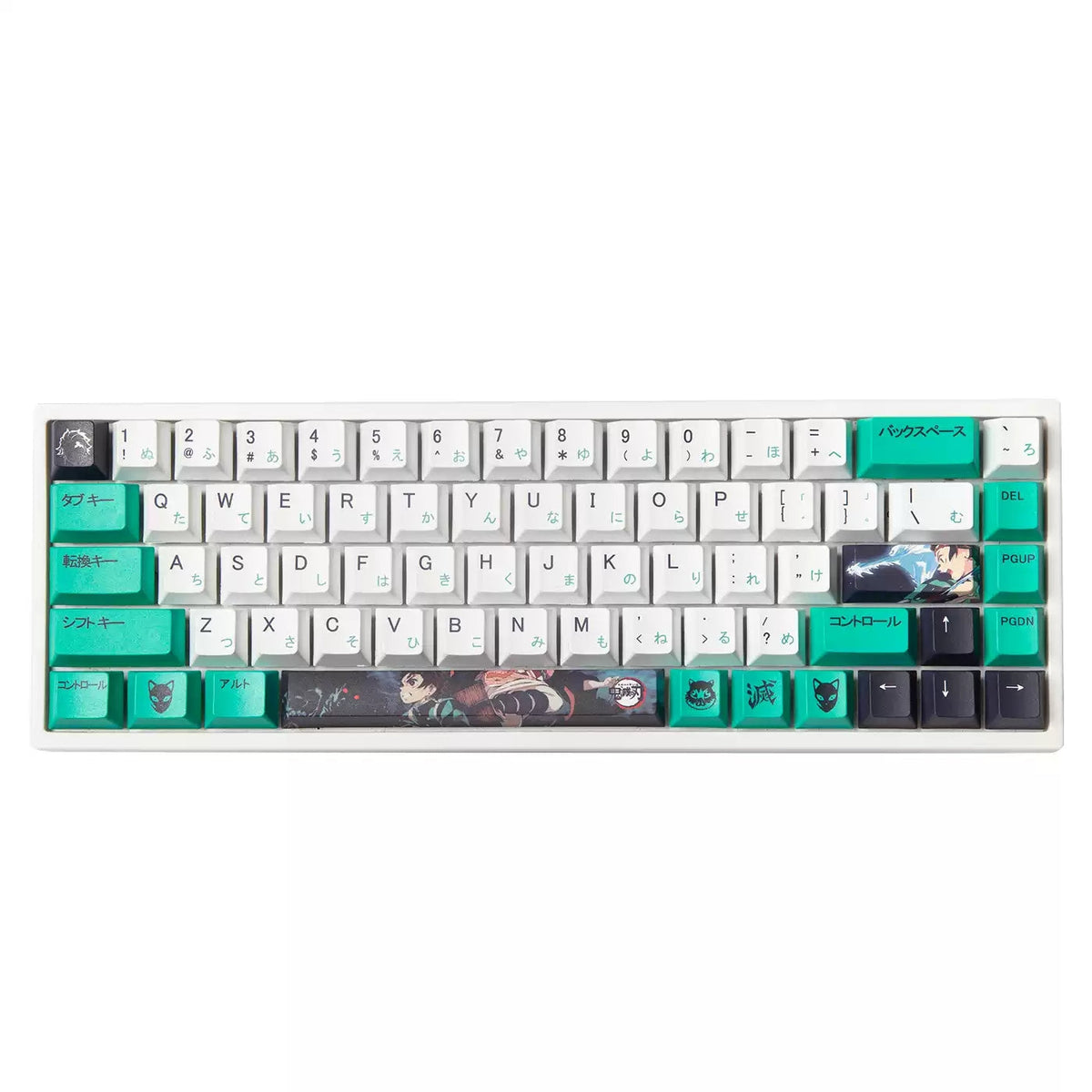 Anime PBT Keycaps Set, Demon Slayer Themed Custom Key Caps, Full Set 108 Keys Dye-Subbed Keycaps for Mechanical Keyboard, Cherry MX Profile Anime Keyboard Decor Gift for Gamers Anime Fans