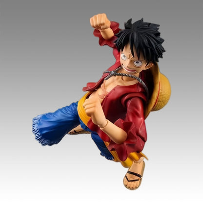One Piece Anime Action Figure, Luffy Zoro Ace Movable Joints Collectible Figurine, Multiple Replaceable Parts, PVC Articulated Model Toy, Desktop Display Gift for One Piece Fans