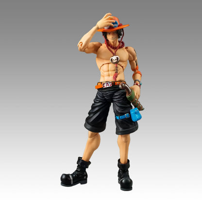 One Piece Anime Action Figure, Luffy Zoro Ace Movable Joints Collectible Figurine, Multiple Replaceable Parts, PVC Articulated Model Toy, Desktop Display Gift for One Piece Fans