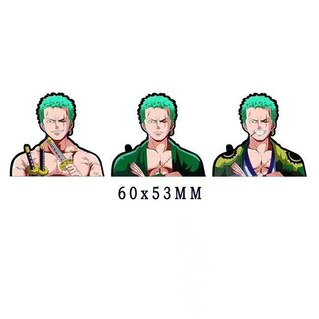 One Piece 3D Motion Stickers, Lenticular Anime Character Decals, Luffy Zoro Nami Changing Image Sticker, Waterproof Peekers Sticker for Car Laptop Water Bottle, One Piece Fans Collectible Decor