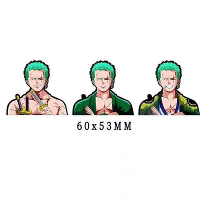 One Piece 3D Motion Stickers, Lenticular Anime Character Decals, Luffy Zoro Nami Changing Image Sticker, Waterproof Peekers Sticker for Car Laptop Water Bottle, One Piece Fans Collectible Decor