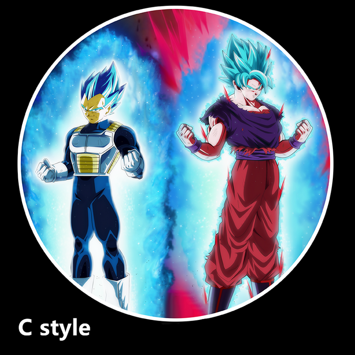 Dragon Ball Z Car Door Welcome Projector Light, Goku Vegeta Anime Car Door Induction Projection Lamp, Wireless LED Courtesy Shadow Light, DBZ Auto Entry Welcome Logo Light, Anime Car Decor Accessories