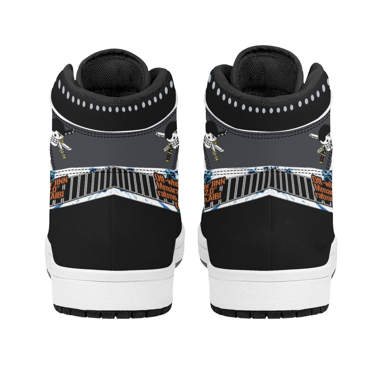One Piece Roronoa Zoro Anime High Top Sneakers, Custom Printed Zoro Character Fashion Casual Shoes, One Piece Anime Streetwear Footwear, Anime Sneaker Gift for One Piece Fans