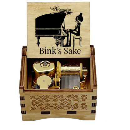 One Piece Monkey D Luffy Roronoa Zoro Nami Sanji Wooden Hand Crank Music Box, Bink's Sake Melody Collectible Decor Music Box Gift for Anime Fans