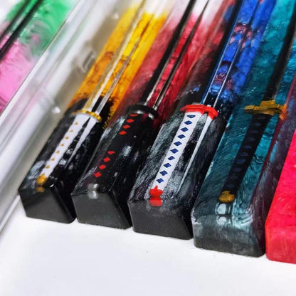 Demon Slayer Nichirin Sword Artisan Keycap, Handmade Resin Spacebar Keycap for Mechanical Keyboard, Anime Demon Slayer Custom Keycap, Unique Keyboard Decor Gift for Gamers Demon Slayer Fans