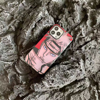 Naruto Anime Phone Case, Manga Sketch Style Protective Case for iPhone, Naruto Uzumaki Kakashi Pain Printed Soft TPU Phone Cover, Shockproof Slim Anime Phone Shell, Naruto Anime Fan Gift for iPhone