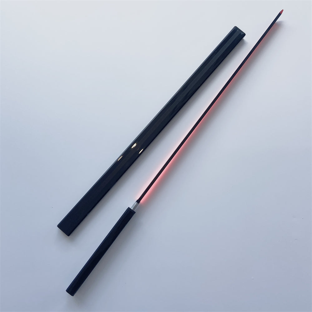 Naruto Uchiha Anime Light Up Katana Sword, Rechargeable LED Glow Samurai Sword with Scabbard, Touch Control Lightsaber Katana, Anime Cosplay Prop Collectible Sword for Naruto Fans