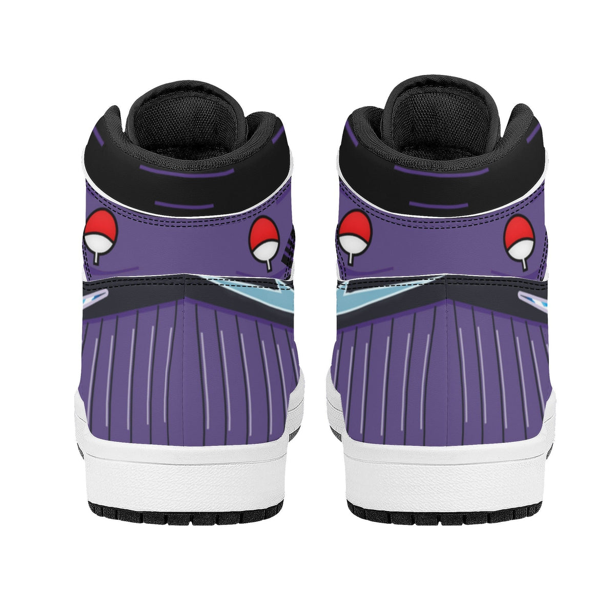 Naruto Sasuke Uchiha Rinnegan Chidori Anime High Top Sneakers, Uchiha Clan Symbol Printed Casual Shoes, Anime Cosplay Streetwear Footwear, Naruto Merch Sneakers Gift for Anime Fans