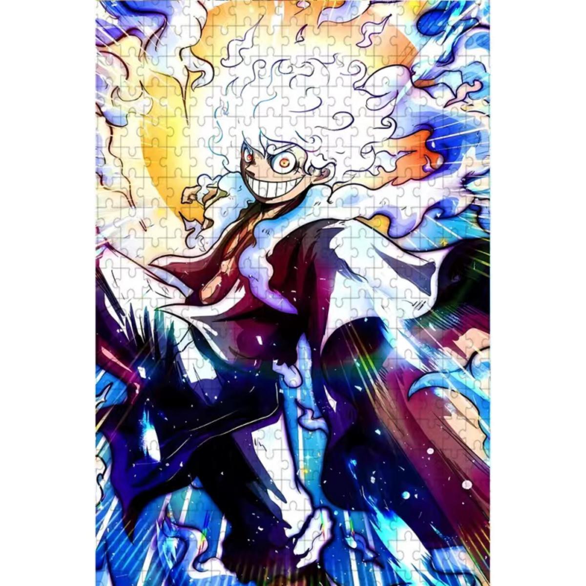 One Piece Luffy Anime Jigsaw Puzzle, Multiple Styles Nika Gear 5 Luffy Wooden Jigsaw Puzzles for Adults, Challenging Brain Teaser Puzzle, Home Wall Art Decor, Birthday Holiday Gift for One Piece Fans