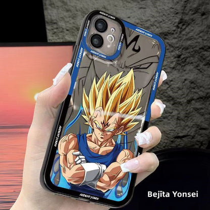 Dragon Ball Z Anime Phone Case, Goku Trunks Vegeta Clear Transparent Protective Cover, DBZ Cartoon Character Shockproof Phone Case for iPhone, Anime Fan Merch Phone Shell