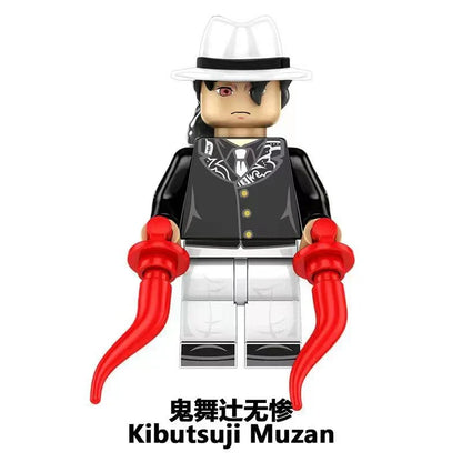 Demon Slayer Custom Minifigures, Anime Building Block Figures, Yoriichi Muzan Daki Gyutaro Hantengu Douma Kokushibo Collectible Brick Minifigs, Anime Character Construction Toy Gift for Fans