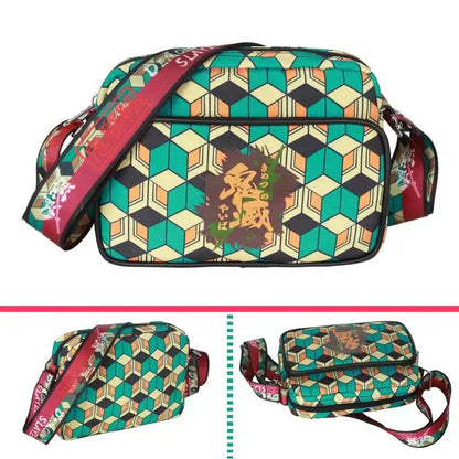 Demon Slayer Anime Crossbody Shoulder Bag, Kimetsu No Yaiba Multiple Character Pattern Sling Messenger Bag, Lightweight Casual Small Camera Bag, Demon Slayer Fan Collectible Daily Gift