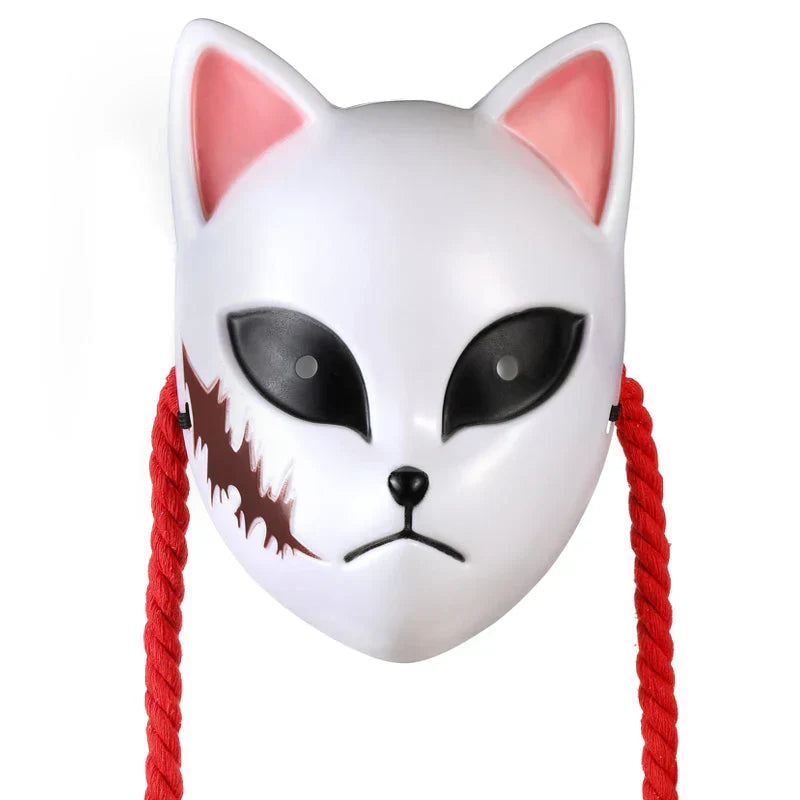 Demon Slayer Inosuke Hashibira Boar Mask, Anime Wild Boar Head Mask with Fluffy Fur, Latex Cosplay Helmet for Halloween Costume Party, Role Play Prop for Demon Slayer Fans