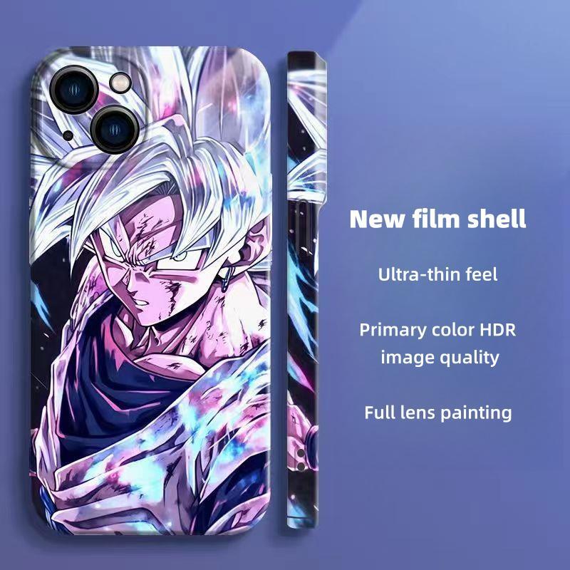 Dragon Ball Z Anime Phone Case for iPhone, Ultra Instinct Goku Vegeta Broly Character Print Protective Cover, DBZ Cool Manga Shockproof Film Phone Shell for iPhone Series Anime Fans