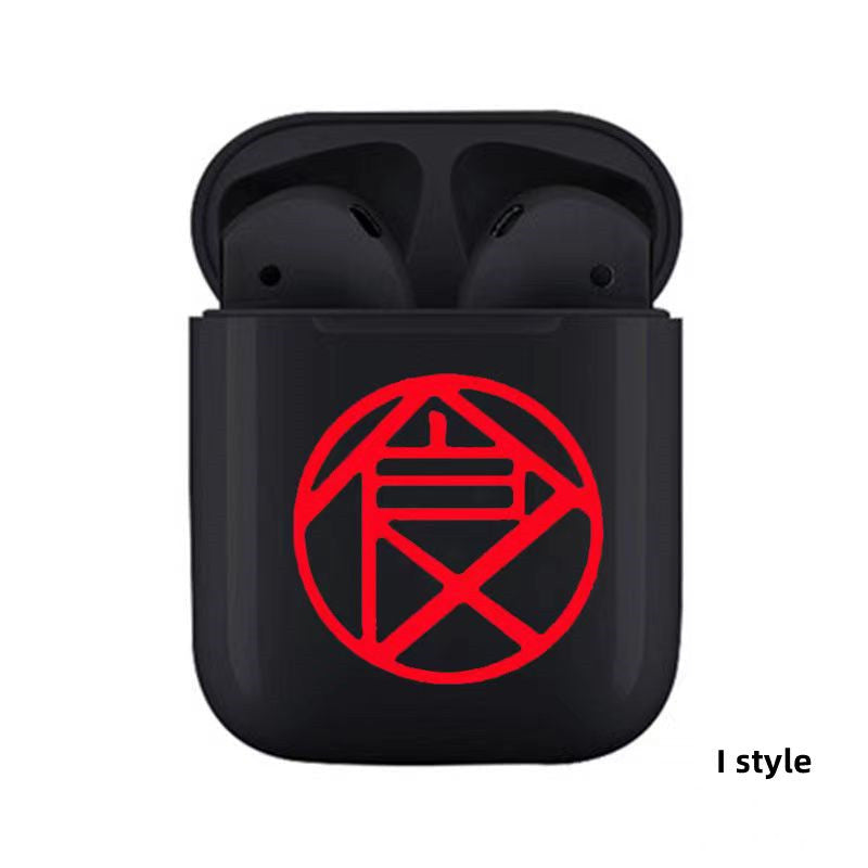 Naruto Anime Wireless Earbuds, Sharingan Akatsuki Konoha Pattern Bluetooth Earphones, Touch Control TWS Earphones, Portable Stereo Headset, Naruto Fan Gift for Anime Lovers