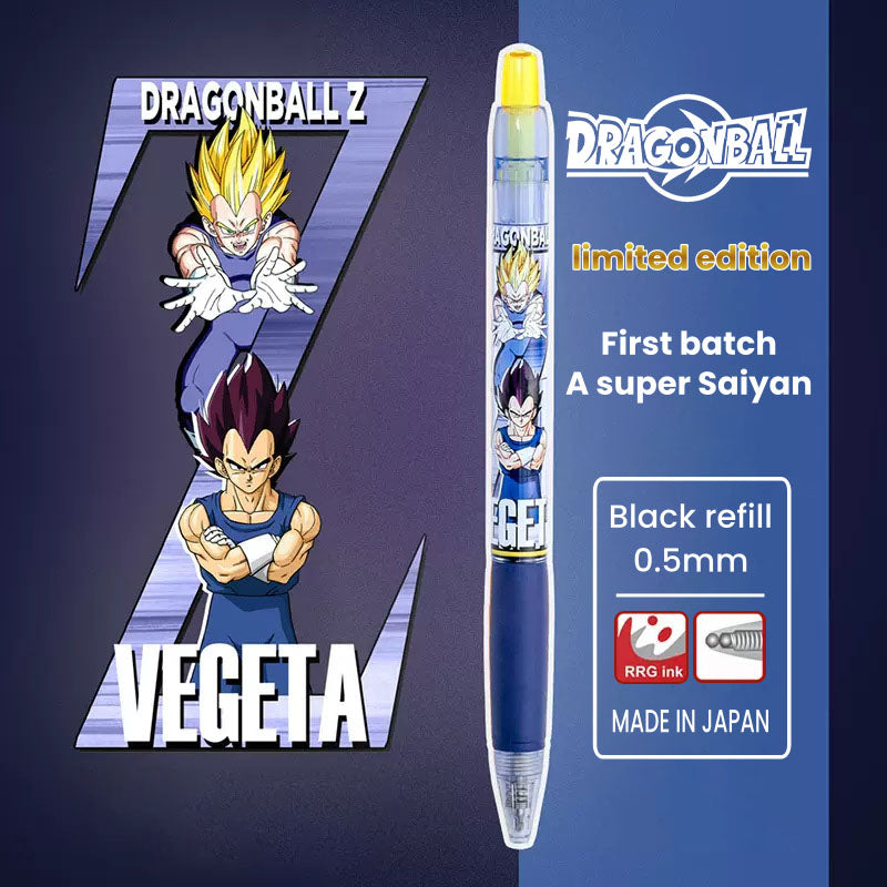 Dragon Ball Z Anime Retractable Ballpoint Pens, Goku Vegeta Gohan Trunks Character Printed Gel Ink Pens, Anime Themed School Office Writing Stationery, Collectible Gift for Dragon Ball Fans