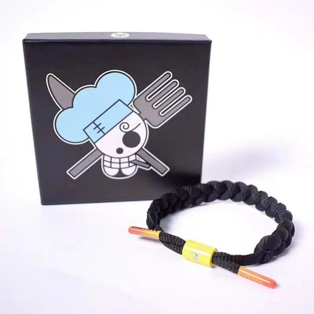 One Piece Anime Braided Bracelet, Straw Hat Pirates Woven Rope Wristband, Adjustable Character Themed Bracelets, One Piece Cosplay Jewelry, Anime Fan Gift for Men Women Teens