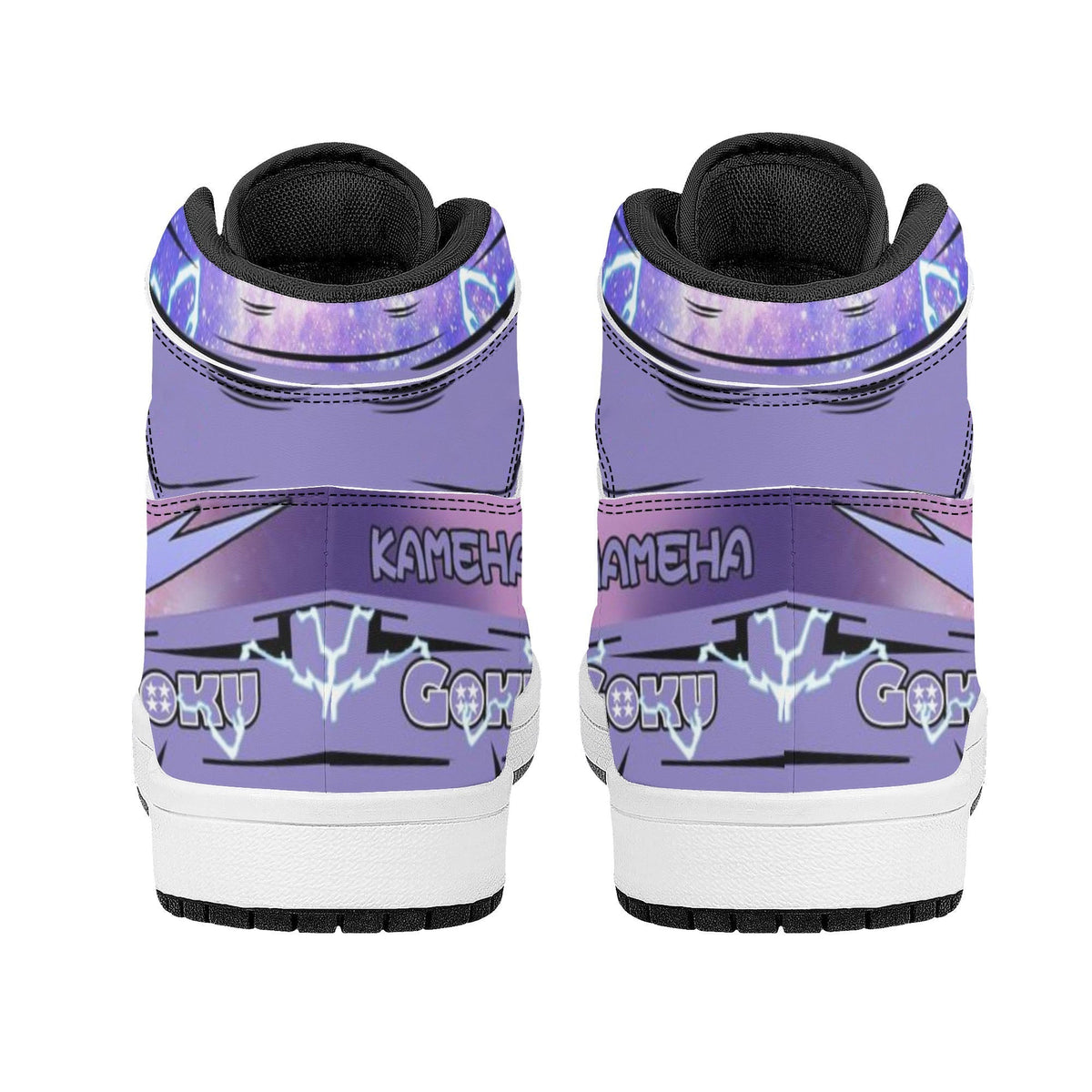 Dragon Ball Vegeta Ultra Instinct Anime High Top Sneakers, Purple Galaxy Custom Print Streetwear Shoes, Men Women Casual Fashion Sneakers, Anime Fan Collectible Footwear Gift