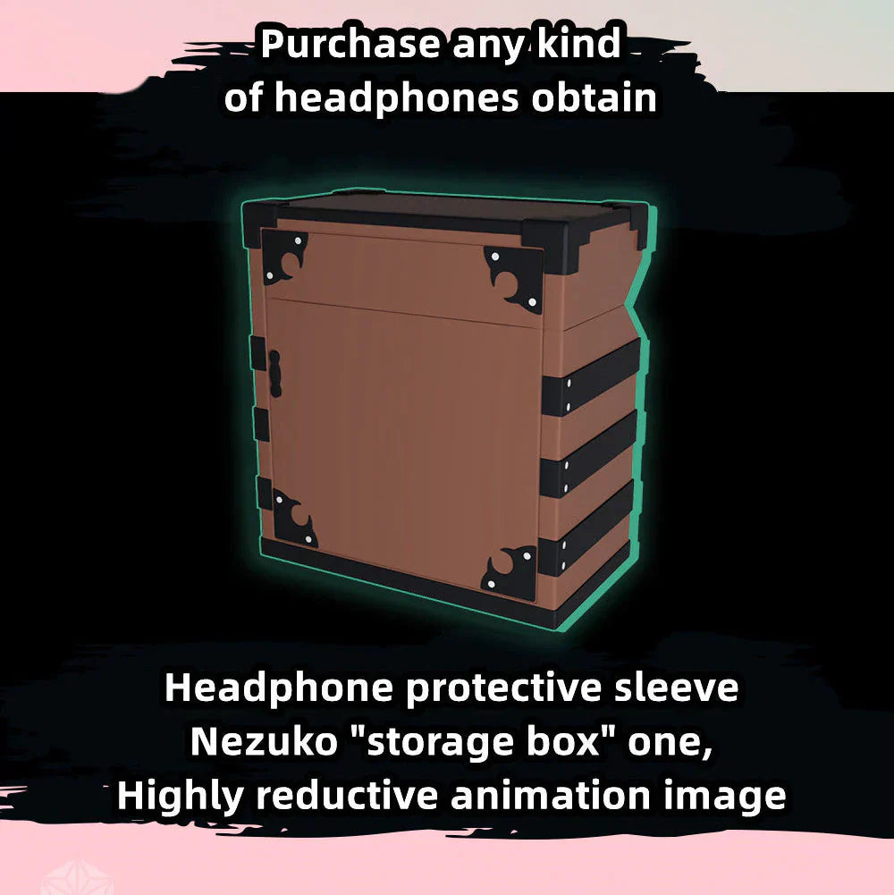 Demon Slayer TWS Wireless Bluetooth Earbuds, Tanjiro Nezuko Anime Earphones with Cute Charging Case, Noise Reduction Stereo Headset, Portable Anime Merch Gift for Demon Slayer Fans