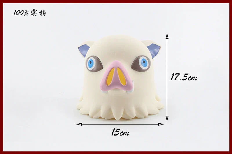 Demon Slayer Hashibira Inosuke Piggy Bank, Inosuke Boar Mask Coin Bank, Anime PVC Resin Saving Money Box, Collectible Desktop Decor Ornament Gift for Demon Slayer Fans