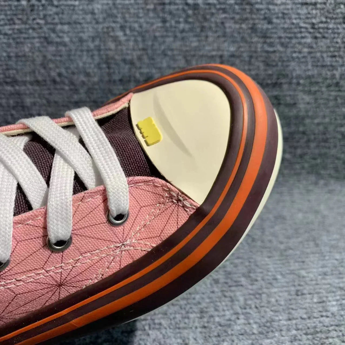 Demon Slayer Nezuko Kamado High Top Canvas Sneakers, Kimetsu No Yaiba Anime Pink Pattern Casual Shoes, Men Women Cosplay Streetwear Trainers, Demon Slayer Fan Collectible Footwear Gift