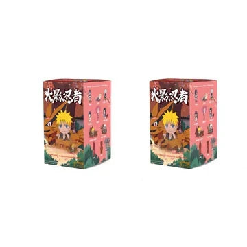 Naruto Anime Q Version Blind Box Figure, Uzumaki Naruto Sasuke Hinata Sakura Kakashi Jiraiya Collectible Figurine, Cute Chibi Character Statue, Desktop Decoration Gift for Naruto Fans